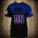 New York Giants 3D Hoodie Blue and Black
