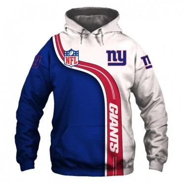 New York Giants 3D Hoodie Cool Zip