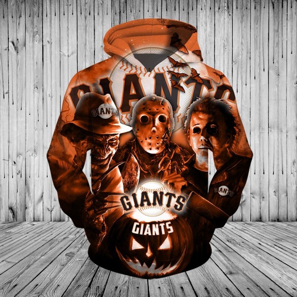 New York Giants 3D Hoodie Horror New