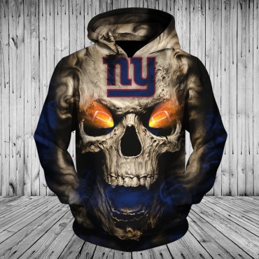 New York Giants 3D Hoodie Hot Skull