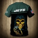 New York Jets 3D Cool Skull Tshirt