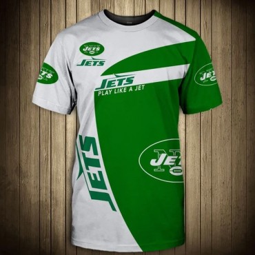 New York Jets 3D Cool White Tshirt