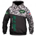 New York Jets 3D Hoodie Black and Camouflage