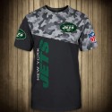 New York Jets 3D Hoodie Black and Camouflage