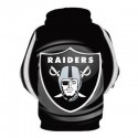 Oakland Raiders 3D Hoodie Black Helmet