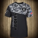 Oakland Raiders 3D Hoodie Black and Camouflage