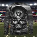 Oakland Raiders 3D Hoodie Chain Skull