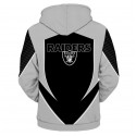 Oakland Raiders 3D Hoodie Classic Grey