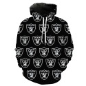 Oakland Raiders 3D Hoodie Cool Black