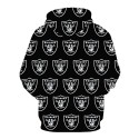 Oakland Raiders 3D Hoodie Cool Black