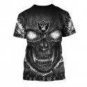 Oakland Raiders 3D Hoodie Grey Skull