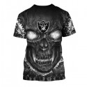 Oakland Raiders 3D Hoodie Grey Skull