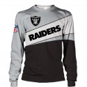 Oakland Raiders 3D Hoodie Grey Sweatshirt