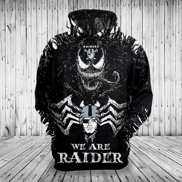 Oakland Raiders 3D Hoodie Horror Movie Venom