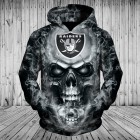 Oakland Raiders 3D Hoodie Hot Skull Oakland Raiders 3D Hoodie Hot Skull