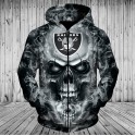 Oakland Raiders 3D Hoodie Hot Skull