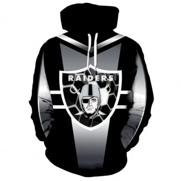 Oakland Raiders 3D Hoodie Shiny Black