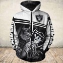 Oakland Raiders 3D Hoodie Skull MVP