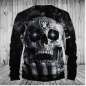 Oakland Raiders 3D Hoodie Starry Sky Skull