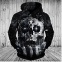 Oakland Raiders 3D Hoodie Starry Sky Skull