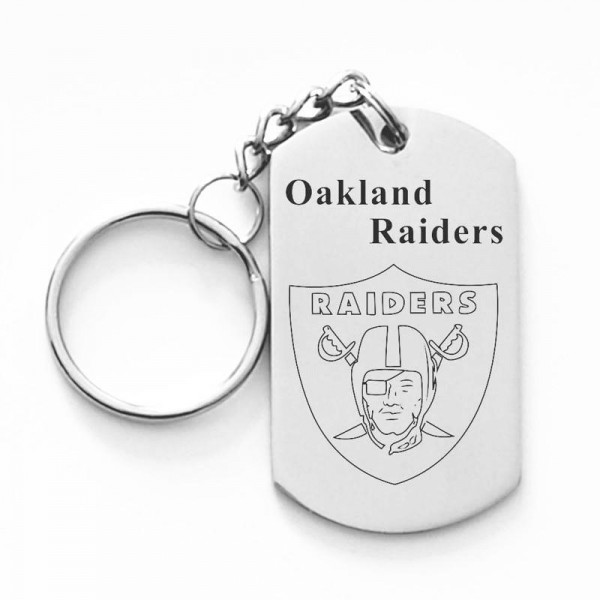 Oakland Raiders Titanium Steel Keychain